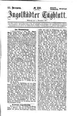 Ingolstädter Tagblatt Mittwoch 1. November 1871