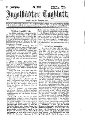 Ingolstädter Tagblatt Dienstag 14. November 1871