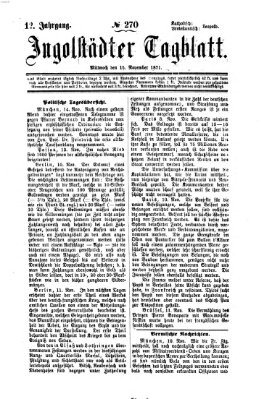 Ingolstädter Tagblatt Mittwoch 15. November 1871