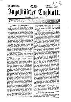 Ingolstädter Tagblatt Freitag 17. November 1871