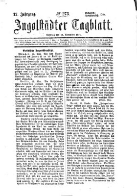 Ingolstädter Tagblatt Samstag 18. November 1871