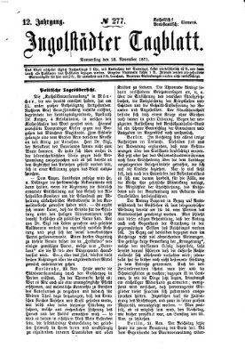 Ingolstädter Tagblatt Donnerstag 23. November 1871