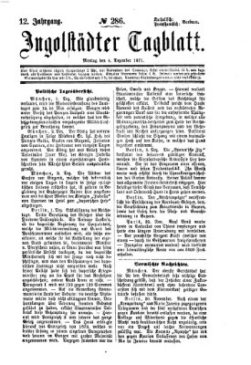 Ingolstädter Tagblatt Montag 4. Dezember 1871