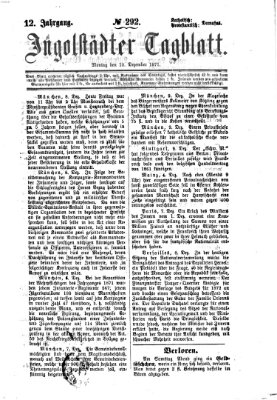 Ingolstädter Tagblatt Sonntag 10. Dezember 1871