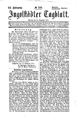 Ingolstädter Tagblatt Montag 18. Dezember 1871