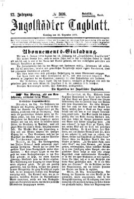 Ingolstädter Tagblatt Samstag 30. Dezember 1871