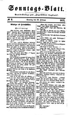 Ingolstädter Tagblatt. Sonntagsblatt (Ingolstädter Tagblatt) Sonntag 26. Februar 1871