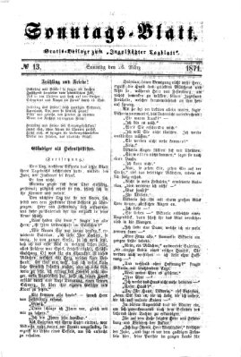 Ingolstädter Tagblatt. Sonntagsblatt (Ingolstädter Tagblatt) Sonntag 26. März 1871