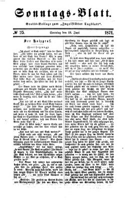 Ingolstädter Tagblatt. Sonntagsblatt (Ingolstädter Tagblatt) Sonntag 18. Juni 1871