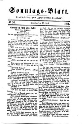 Ingolstädter Tagblatt. Sonntagsblatt (Ingolstädter Tagblatt) Sonntag 23. Juli 1871