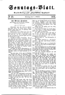 Ingolstädter Tagblatt. Sonntagsblatt (Ingolstädter Tagblatt) Sonntag 1. Oktober 1871