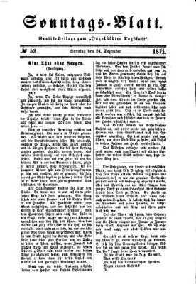 Ingolstädter Tagblatt. Sonntagsblatt (Ingolstädter Tagblatt) Sonntag 24. Dezember 1871