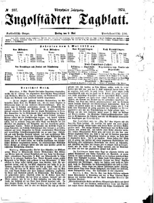 Ingolstädter Tagblatt Freitag 9. Mai 1873