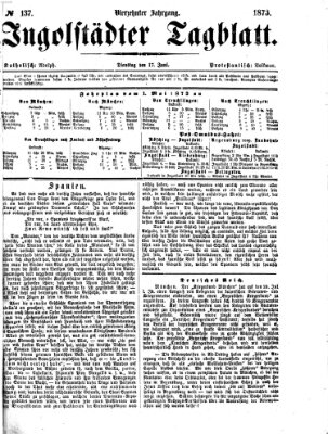 Ingolstädter Tagblatt Dienstag 17. Juni 1873