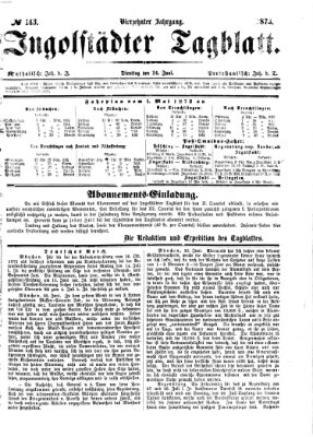 Ingolstädter Tagblatt Dienstag 24. Juni 1873
