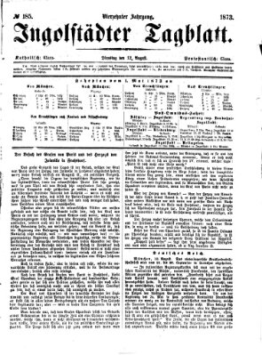 Ingolstädter Tagblatt Dienstag 12. August 1873