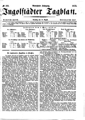 Ingolstädter Tagblatt Samstag 16. August 1873