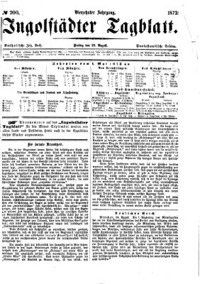 Ingolstädter Tagblatt Freitag 29. August 1873