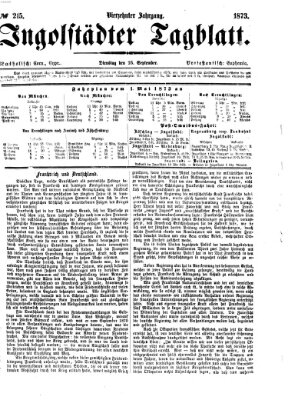 Ingolstädter Tagblatt Dienstag 16. September 1873