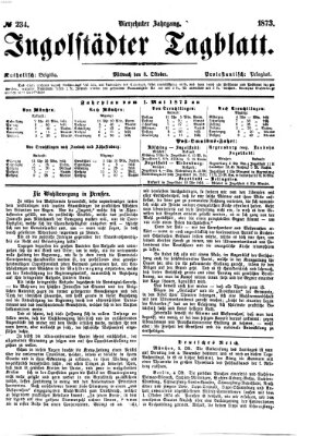 Ingolstädter Tagblatt Mittwoch 8. Oktober 1873