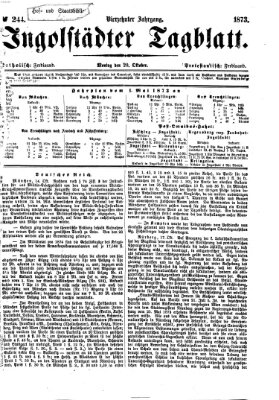 Ingolstädter Tagblatt Montag 20. Oktober 1873