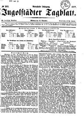 Ingolstädter Tagblatt Mittwoch 12. November 1873