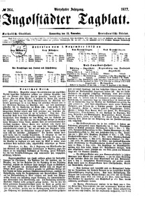 Ingolstädter Tagblatt Donnerstag 13. November 1873