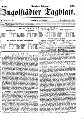 Ingolstädter Tagblatt Dienstag 18. November 1873