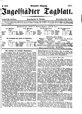 Ingolstädter Tagblatt Donnerstag 20. November 1873