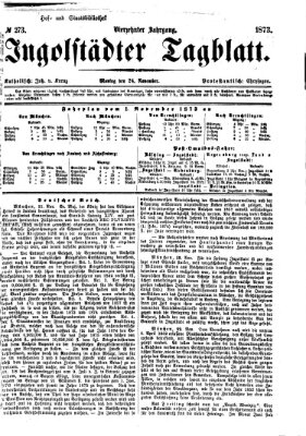 Ingolstädter Tagblatt Montag 24. November 1873