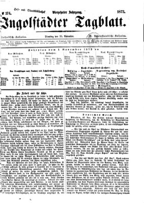 Ingolstädter Tagblatt Dienstag 25. November 1873