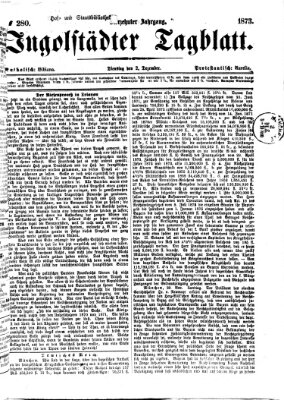 Ingolstädter Tagblatt Dienstag 2. Dezember 1873