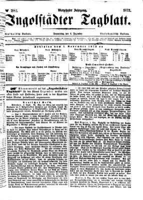 Ingolstädter Tagblatt Donnerstag 4. Dezember 1873