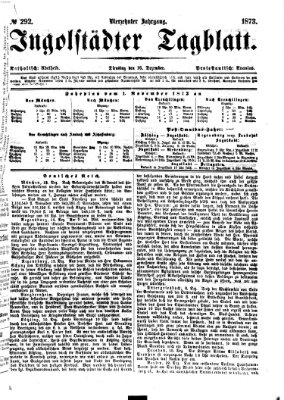 Ingolstädter Tagblatt Dienstag 16. Dezember 1873