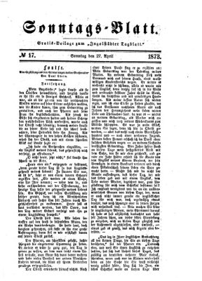 Ingolstädter Tagblatt. Sonntagsblatt (Ingolstädter Tagblatt) Sonntag 27. April 1873