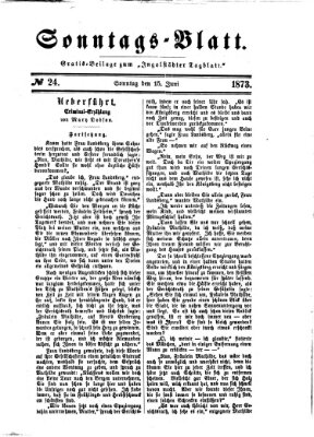 Ingolstädter Tagblatt. Sonntagsblatt (Ingolstädter Tagblatt) Sonntag 15. Juni 1873