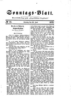 Ingolstädter Tagblatt. Sonntagsblatt (Ingolstädter Tagblatt) Sonntag 22. Juni 1873