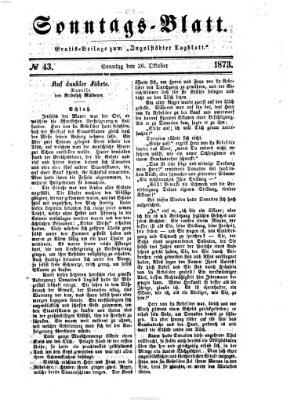 Ingolstädter Tagblatt. Sonntagsblatt (Ingolstädter Tagblatt) Sonntag 26. Oktober 1873