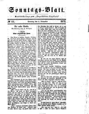 Ingolstädter Tagblatt. Sonntagsblatt (Ingolstädter Tagblatt) Samstag 1. November 1873