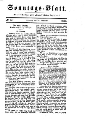 Ingolstädter Tagblatt. Sonntagsblatt (Ingolstädter Tagblatt) Sonntag 23. November 1873