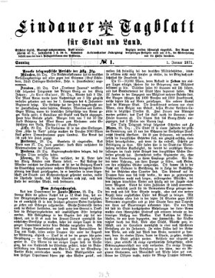 Lindauer Tagblatt für Stadt und Land Sonntag 1. Januar 1871