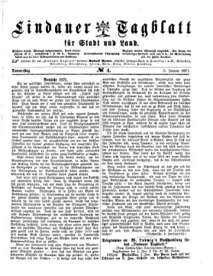 Lindauer Tagblatt für Stadt und Land Donnerstag 5. Januar 1871