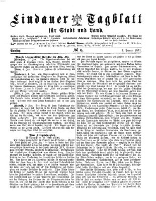 Lindauer Tagblatt für Stadt und Land Samstag 7. Januar 1871