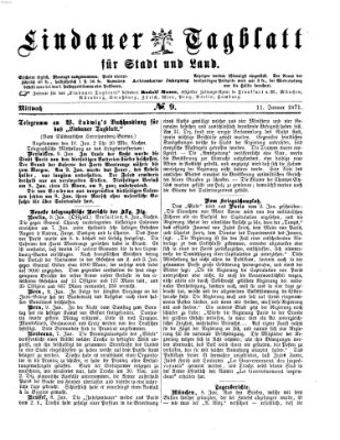 Lindauer Tagblatt für Stadt und Land Mittwoch 11. Januar 1871