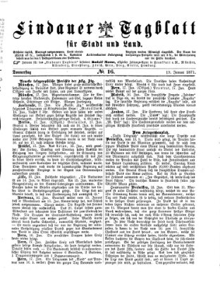 Lindauer Tagblatt für Stadt und Land Donnerstag 19. Januar 1871