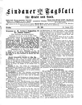 Lindauer Tagblatt für Stadt und Land Dienstag 24. Januar 1871