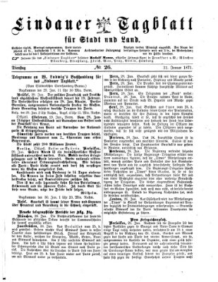 Lindauer Tagblatt für Stadt und Land Dienstag 31. Januar 1871