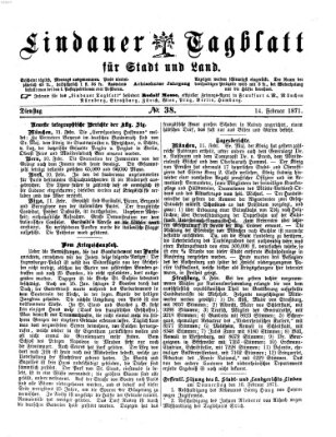 Lindauer Tagblatt für Stadt und Land Dienstag 14. Februar 1871