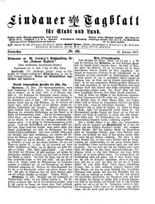 Lindauer Tagblatt für Stadt und Land Donnerstag 16. Februar 1871