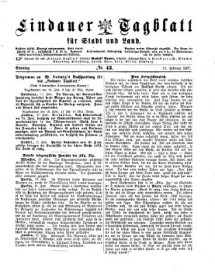 Lindauer Tagblatt für Stadt und Land Sonntag 19. Februar 1871